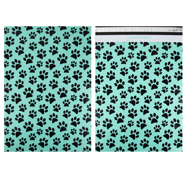 Aqua Paw Prints - 14.5x19