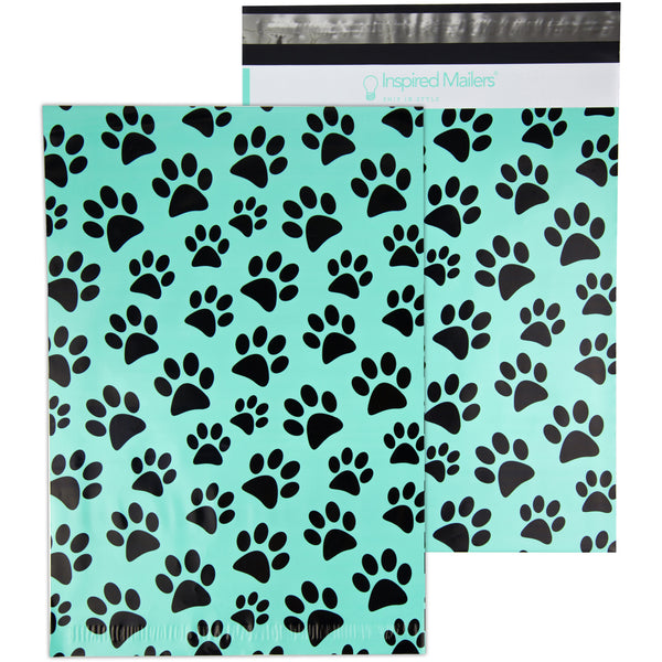 Aqua Paw Prints - 10x13