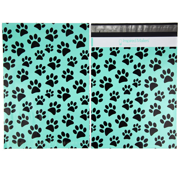 Aqua Paw Prints - 10x13