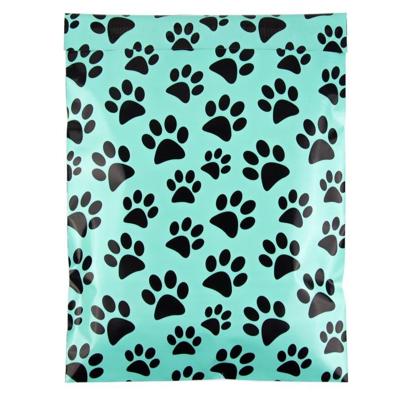 Aqua Paw Prints - 10x13