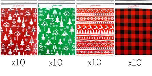 14.5x19 Variety Pack - Red Christmas Sweater, Green Christmas Trees, Red Christmas Trees, Red Plaid