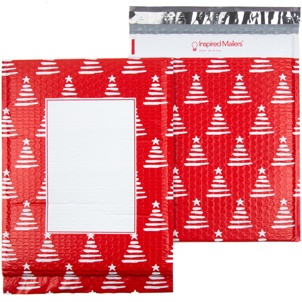 Christmas Trees Bubble Mailers - 10x13 - Pack of 25