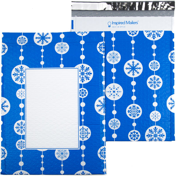 Snowflake Baubles Bubble Mailers - 10x13 - Pack of 25