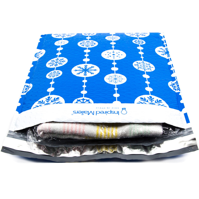 Snowflake Baubles Bubble Mailers - 10x13 - Pack of 10