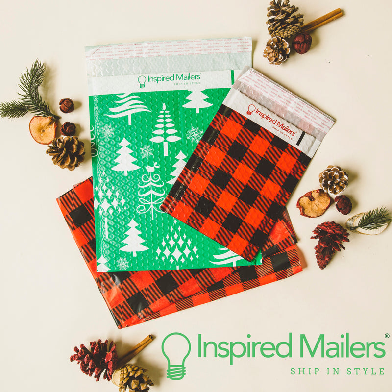 Snowflake Baubles Bubble Mailers - 12x15 - Pack of 10