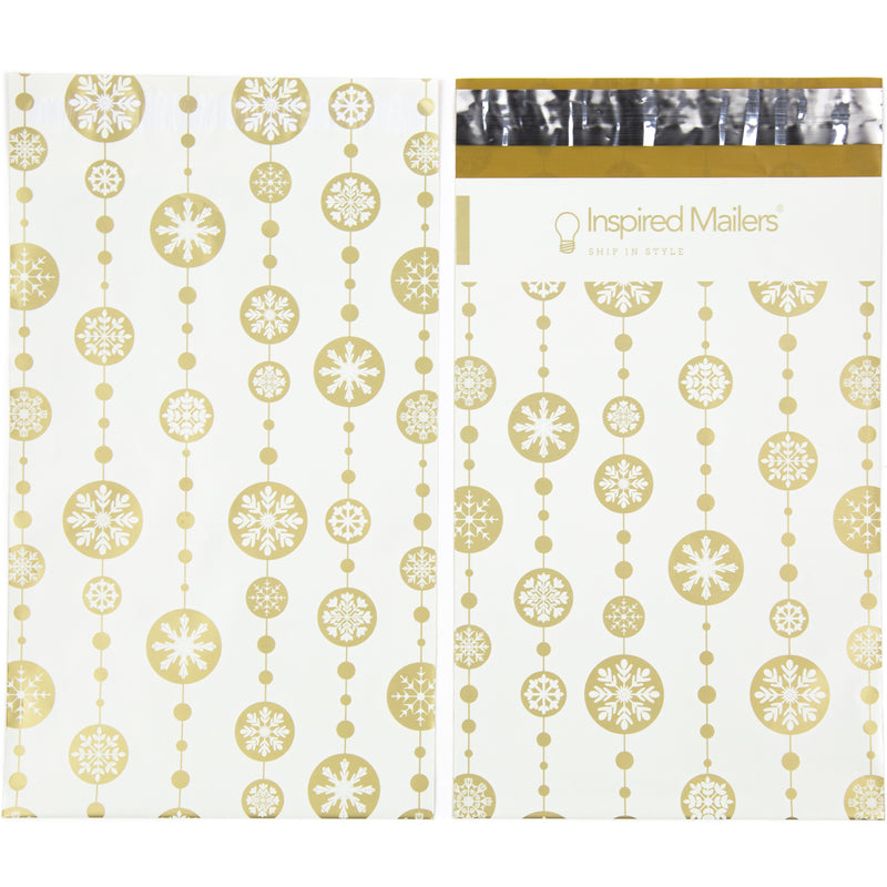 6x9 Variety Pack - Christmas Trees & Snowflakes, Rose Gold Christmas Trees, Gold Snowflake Baubles