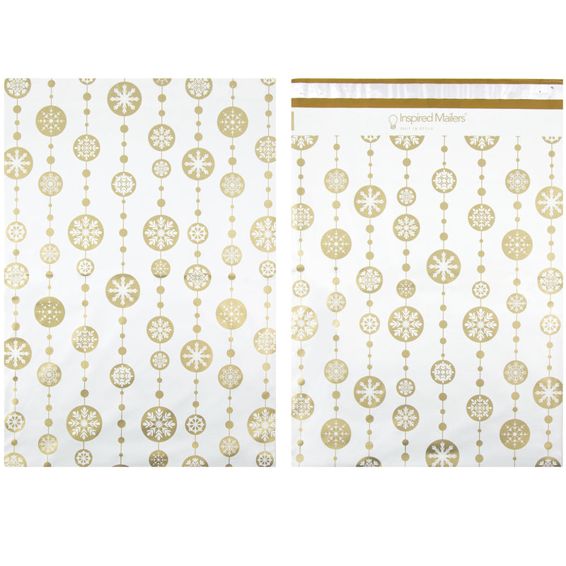 14.5x19 Holiday Variety Pack - Christmas Trees & Snowflakes, Rose Gold Christmas Trees, Gold Snowflake Baubles