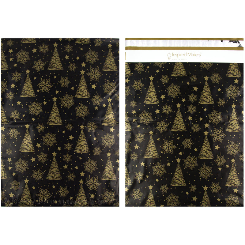 14.5x19 Holiday Variety Pack - Christmas Trees & Snowflakes, Rose Gold Christmas Trees, Gold Snowflake Baubles