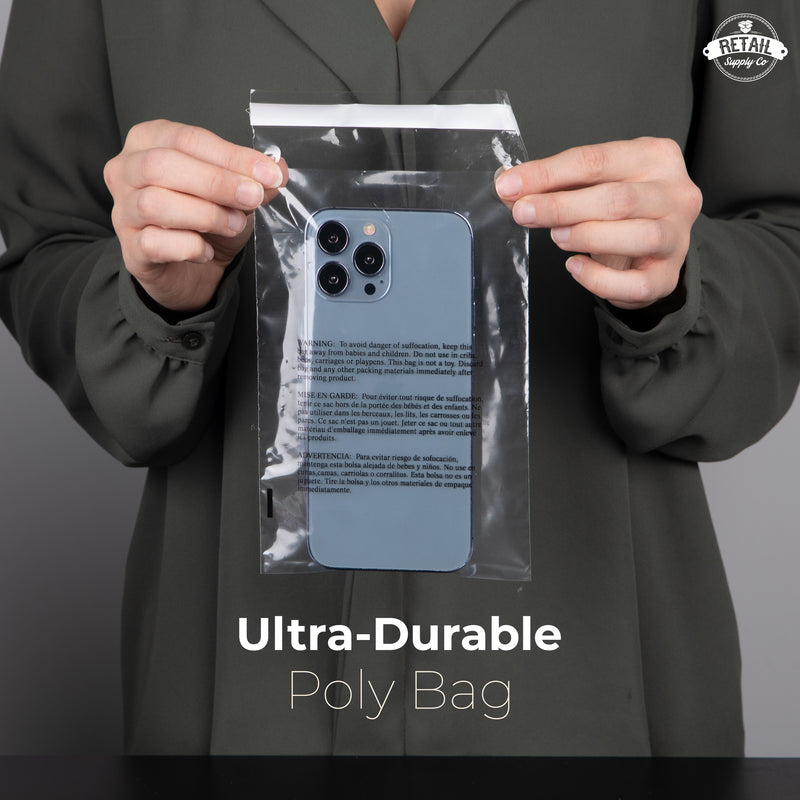 Poly Bags - Suffocation Warning - Self Seal - 5x7"
