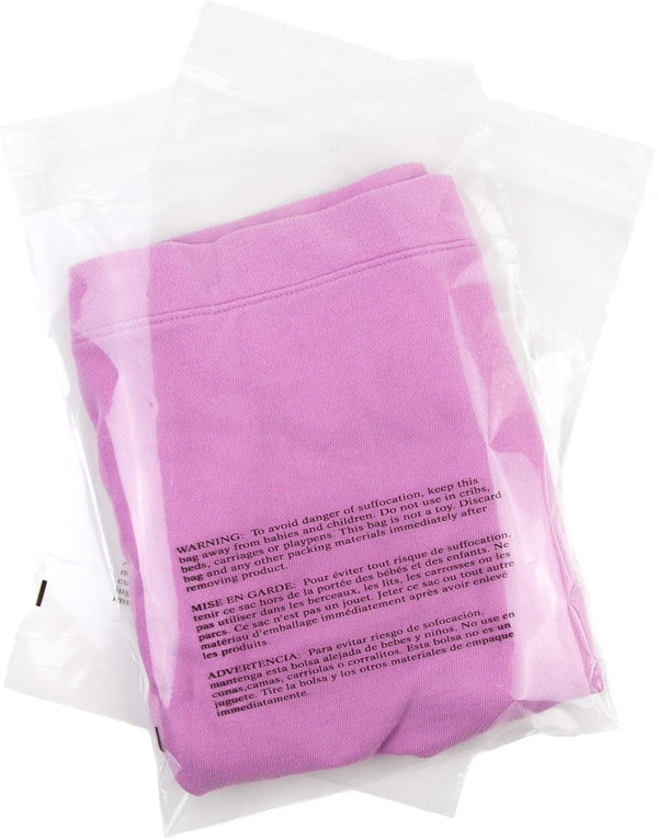 Poly Bags - Suffocation Warning - Self Seal - 9x12"