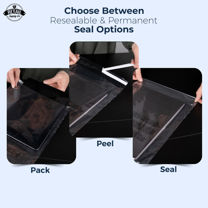 Poly Bags - Suffocation Warning - Self Seal - 9x12"