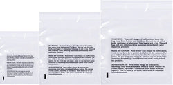 Combo Pack 16x22", 20x24", 24x28 Clear Poly Bags - Suffocation Warning