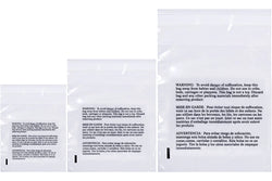 Combo Pack 9x12", 11x14", 14x20" Clear Poly Bags - Suffocation Warning