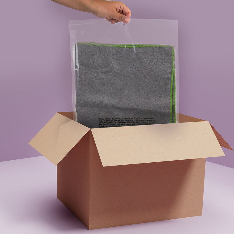 Clear Poly Bags - Suffocation Warning - Self Seal - 20x24"