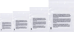 Combo Pack 6x9", 8x10", 9x12", 11x14" Clear Poly Bags - Suffocation Warning