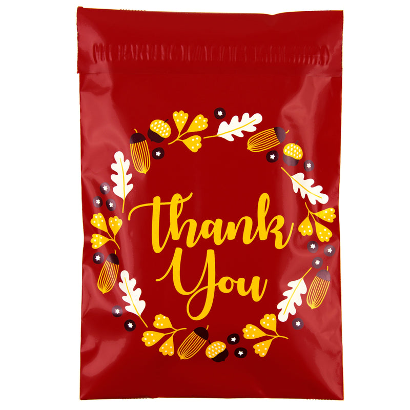 Inspired Mailers Flat Poly Mailers Autumn Thank You - 6x9