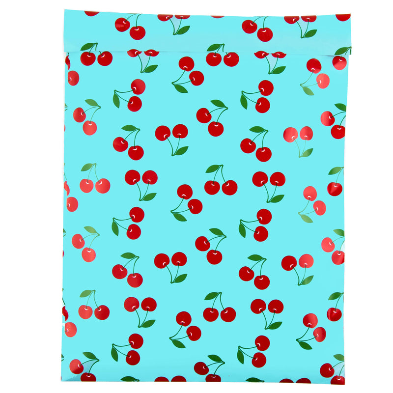 Inspired Mailers Flat Poly Mailers Blue Cherries - 10x13