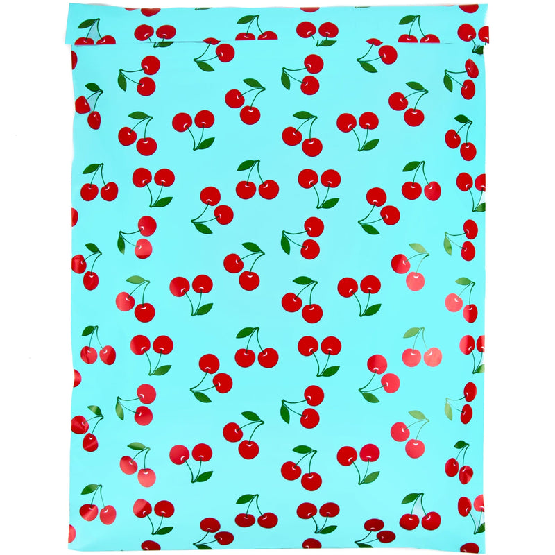 Inspired Mailers Flat Poly Mailers Blue Cherries - 14.5x19