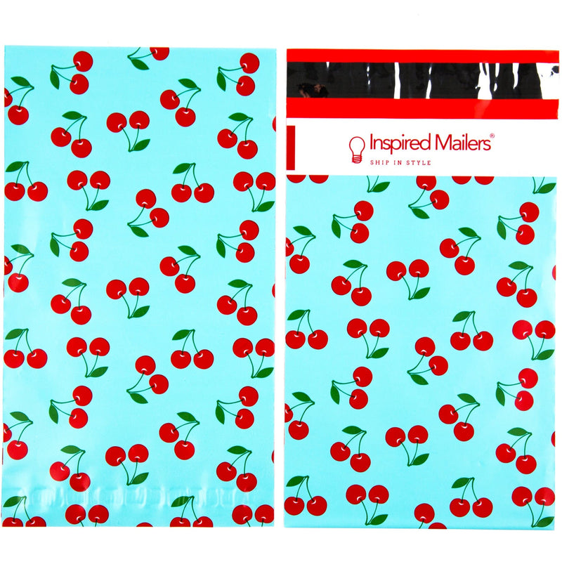 Inspired Mailers Flat Poly Mailers Blue Cherries - 6x9