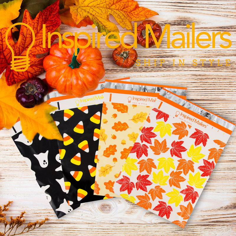 Inspired Mailers Flat Poly Mailers Candy Corn - 10x13