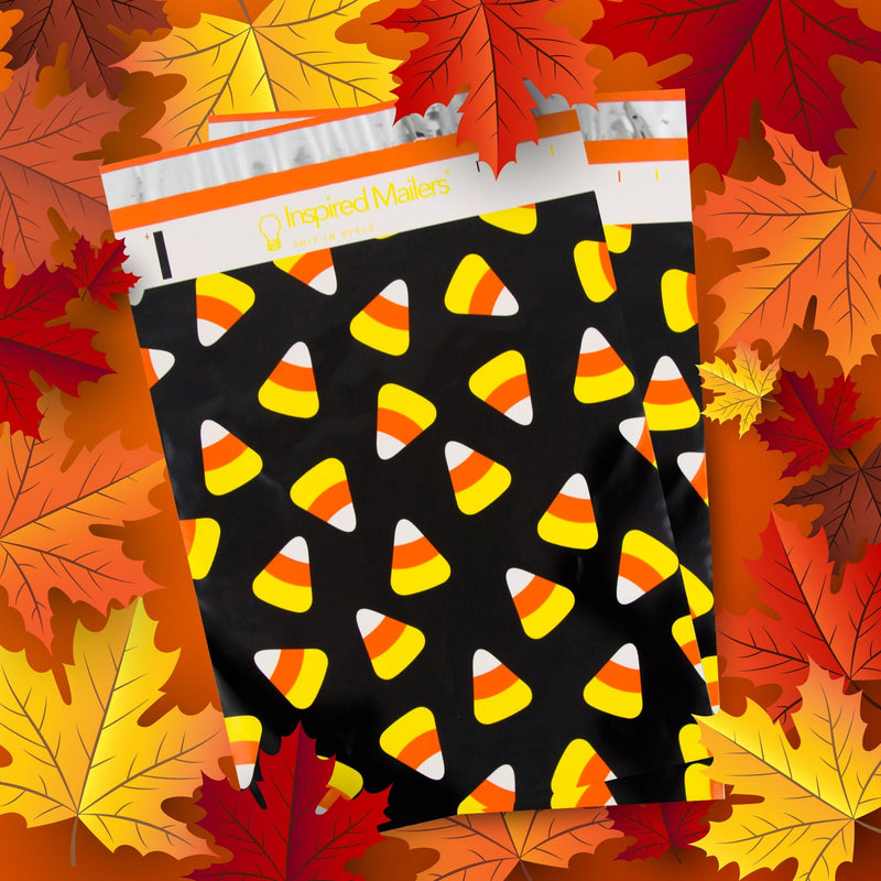 Inspired Mailers Flat Poly Mailers Candy Corn - 10x13