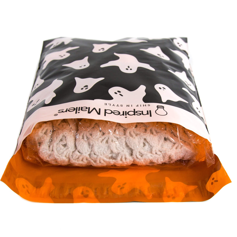 Inspired Mailers Flat Poly Mailers Halloween Ghosts - 10x13
