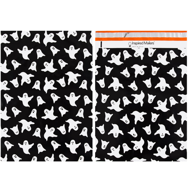 Inspired Mailers Flat Poly Mailers Halloween Ghosts - 14.5x19