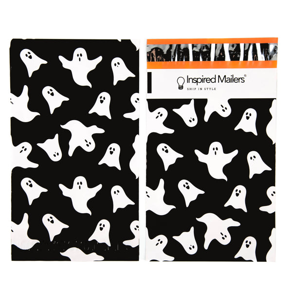 Inspired Mailers Flat Poly Mailers Halloween Ghosts - 6x9