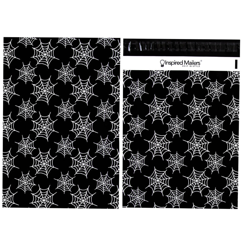 Inspired Mailers Flat Poly Mailers Halloween Spiderwebs - 10x13