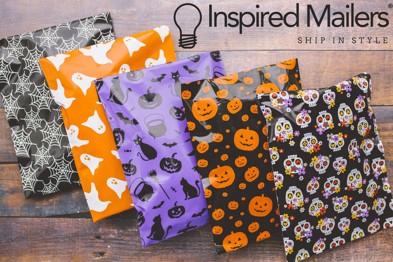 Inspired Mailers Flat Poly Mailers Halloween Spiderwebs - 10x13