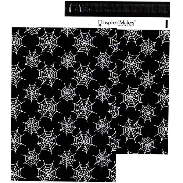 Inspired Mailers Flat Poly Mailers Halloween Spiderwebs - 10x13