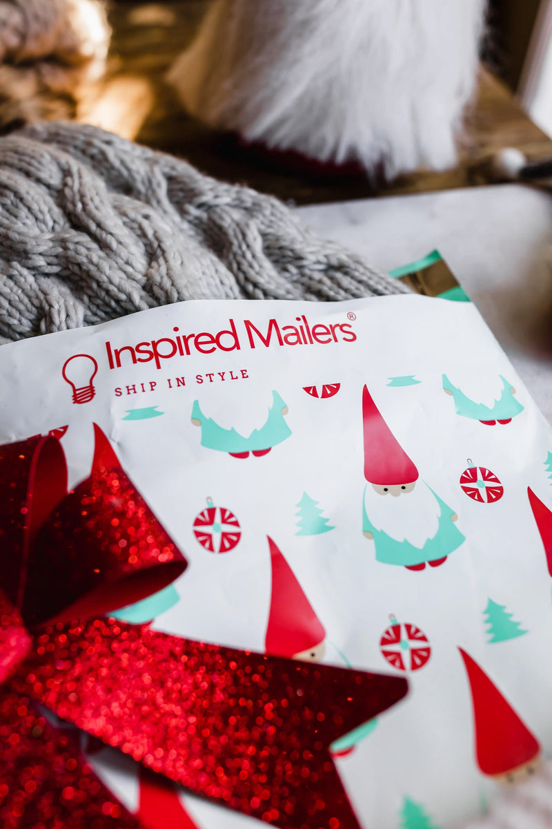 Inspired Mailers Flat Poly Mailers Holiday Gnomes - 10x13