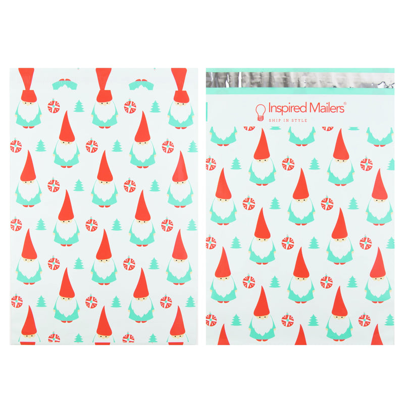 Inspired Mailers Flat Poly Mailers Holiday Gnomes - 10x13