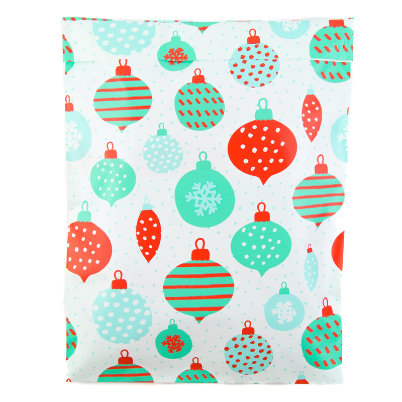 Inspired Mailers Flat Poly Mailers Holiday Ornaments - 10x13