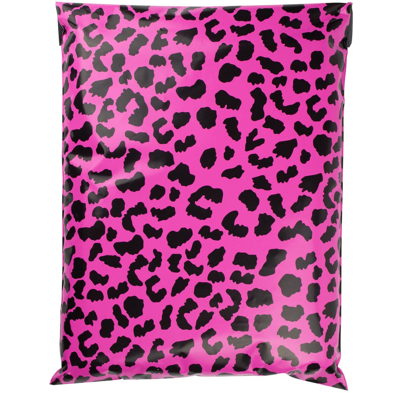 Inspired Mailers Flat Poly Mailers Hot Pink Cheetah - 10x13
