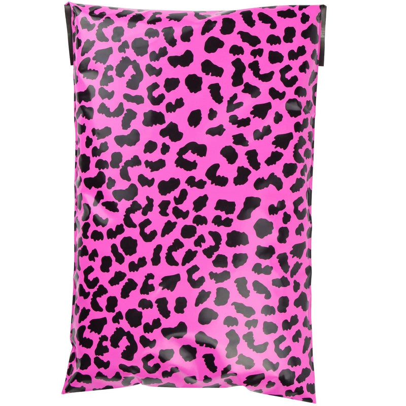 Inspired Mailers Flat Poly Mailers Hot Pink Cheetah - 6x9