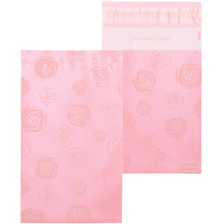 Inspired Mailers Flat Poly Mailers Pink/Rose Gold Roses - 6x9