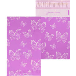 Inspired Mailers Flat Poly Mailers Purple Butterflies - 6x9