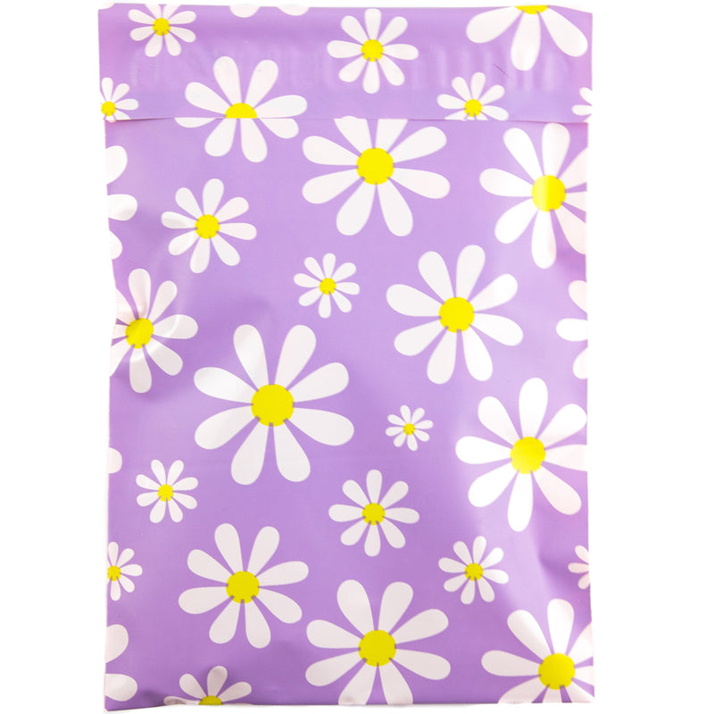 Inspired Mailers Flat Poly Mailers Purple Daisies - 6x9