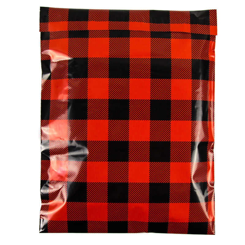 Inspired Mailers Flat Poly Mailers Red Plaid Buffalo - Variety Pack