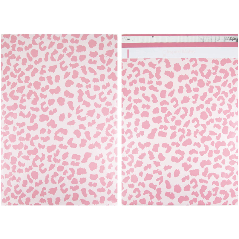 Inspired Mailers Flat Poly Mailers Rose Gold Cheetah - 14.5x19