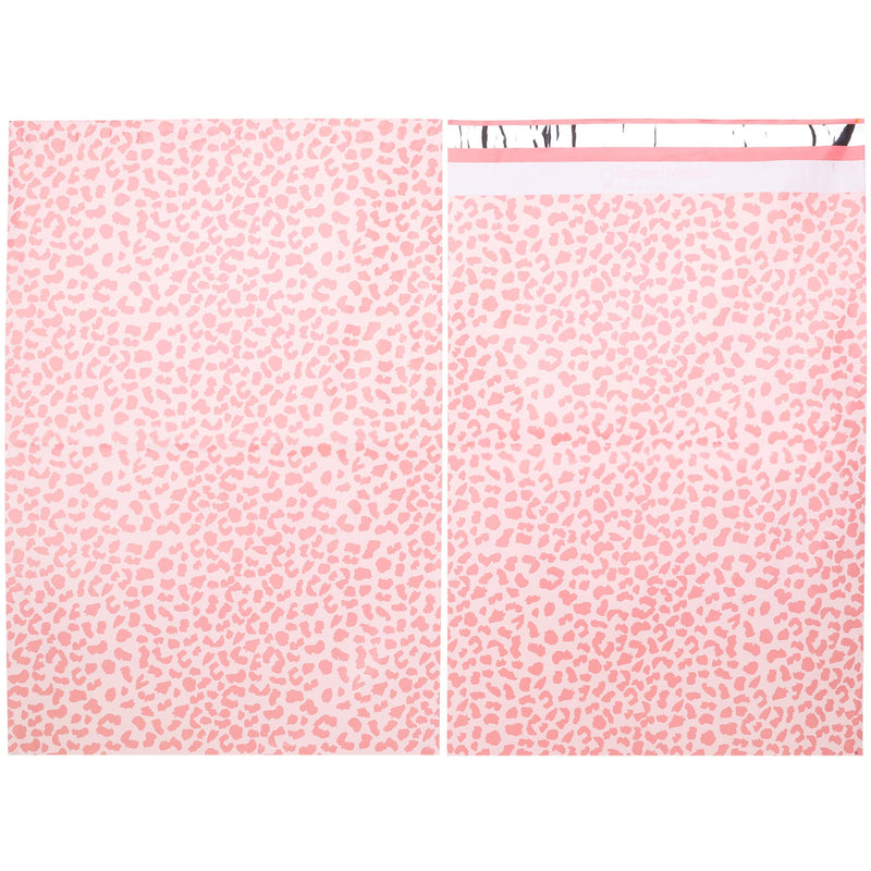 Inspired Mailers Flat Poly Mailers Rose Gold Cheetah - 16x22