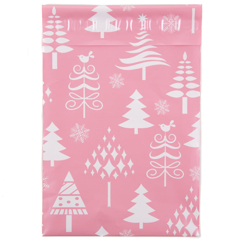 Inspired Mailers Flat Poly Mailers Rose Gold Christmas Trees - 6x9