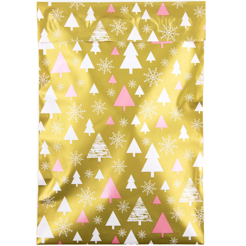 Inspired Mailers Flat Poly Mailers Rose Gold Winter Forest - 6x9