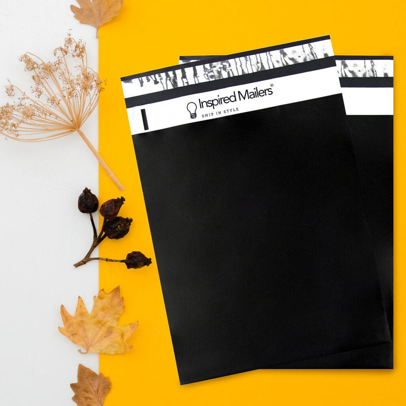 Inspired Mailers Flat Poly Mailers Solid Black - 6x9