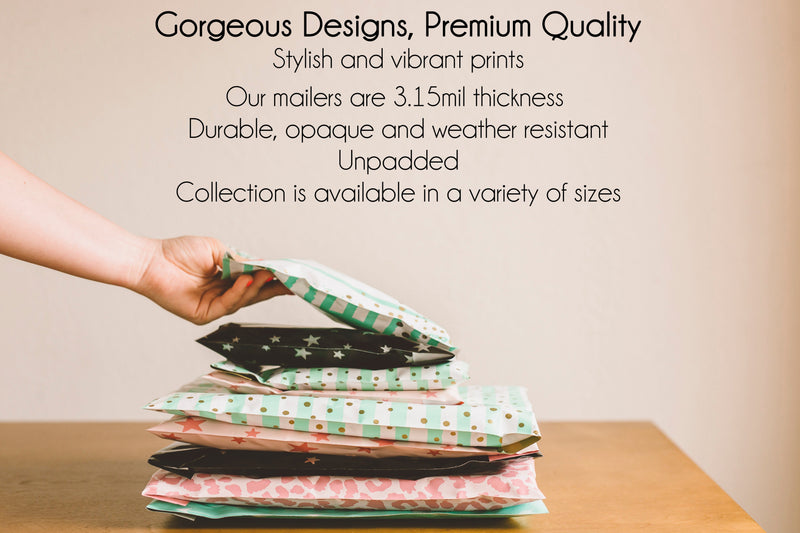 Inspired Mailers Flat Poly Mailers Solid Black - 6x9