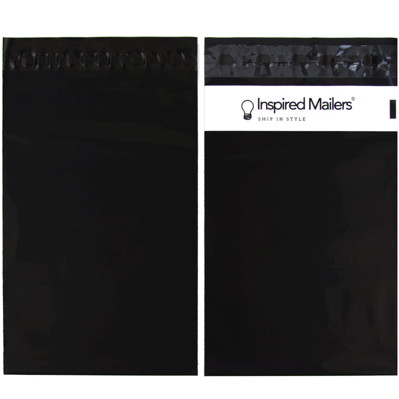 Inspired Mailers Flat Poly Mailers Solid Black - 6x9