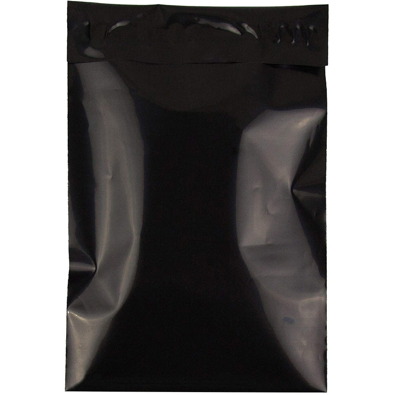 Inspired Mailers Flat Poly Mailers Solid Black - 6x9