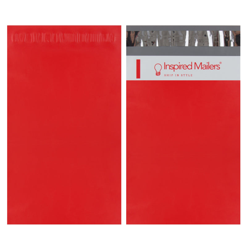 Inspired Mailers Flat Poly Mailers Solid Red - 6x9