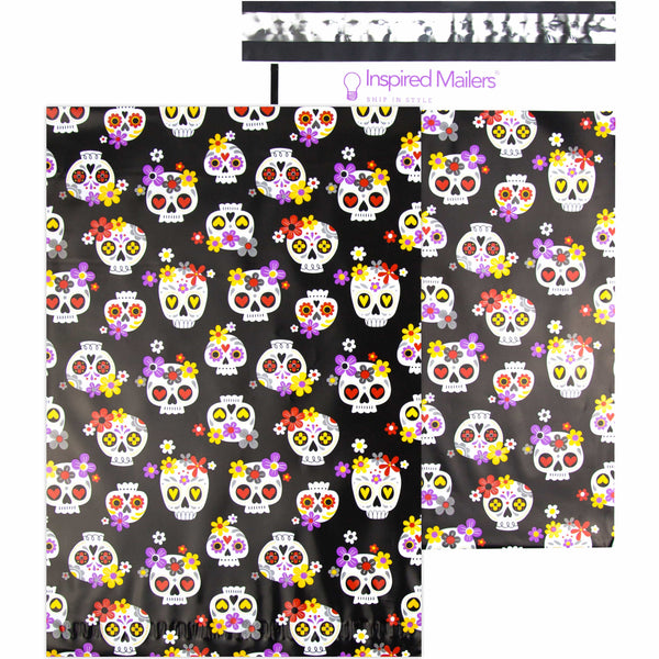 Inspired Mailers Flat Poly Mailers Sugar Skulls - 10x13